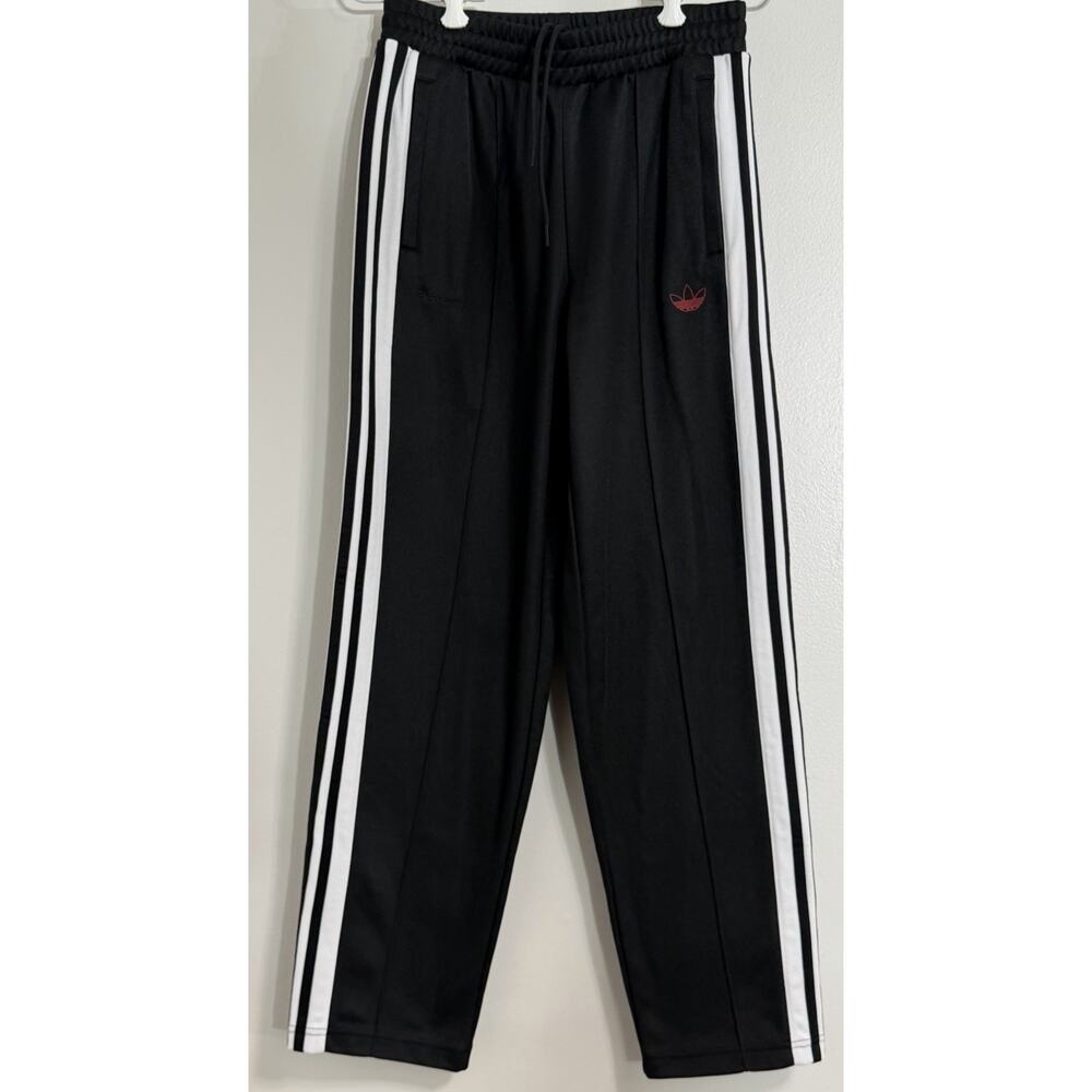 Adidas Tyshawn Track Pants Men's Black White Red Size XS Skateboard Basketball